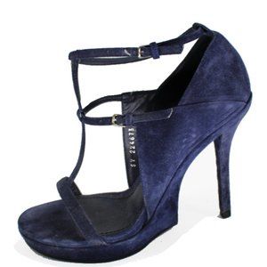 YSL (Yves Saint Laurent) Navy Blue Strapy Heals